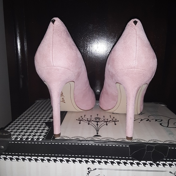 Sam Edelman faux suede blush pink pumps - Picture 3 of 8